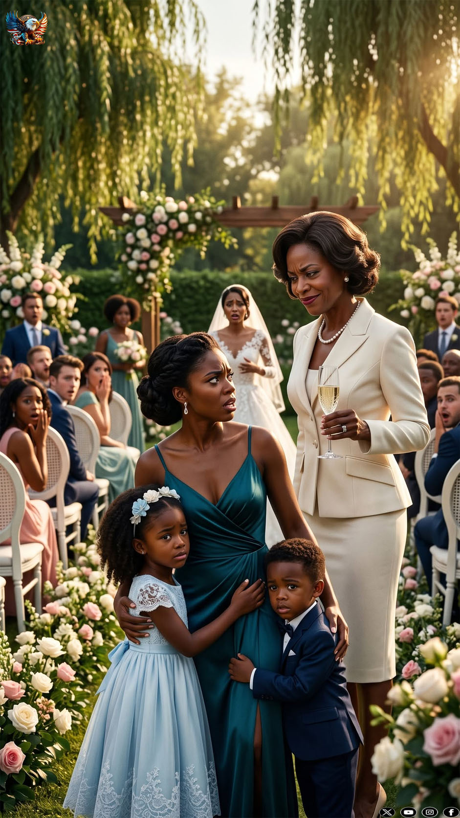 My sister’s garden wedding was going perfectly—until my mother looked at my children and blurted out five words that left me speechless….
