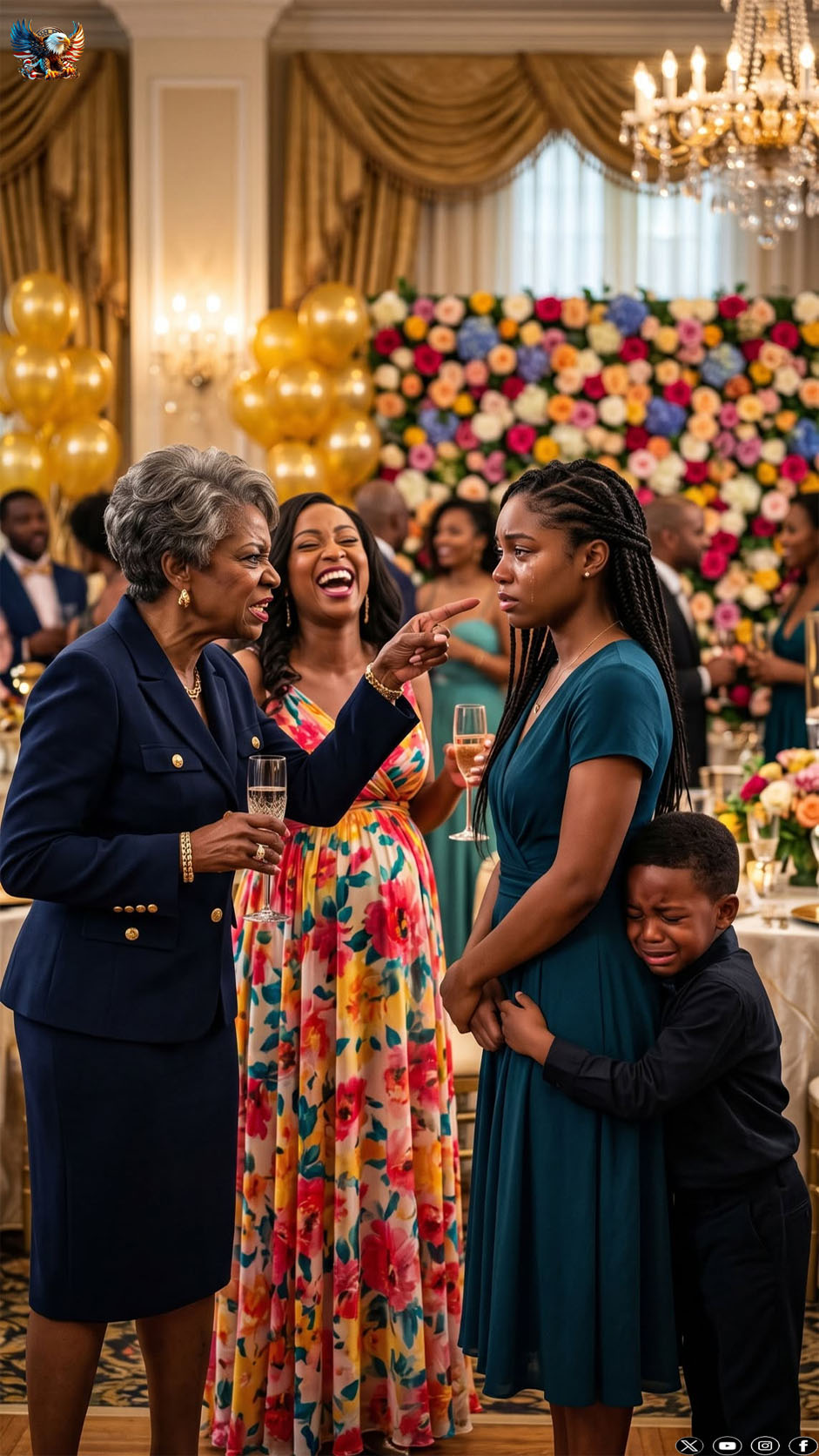 My mother toasted my sister’s pregnancy by calling my miscarriage “pruning the garbage.” When my son sobbed, “Mom, am I garbage too?” I didn’t scream. I walked back to the microphone, pulled a small black folder from my bag, and showed only the cover to my mother. Her face turned ash-white instantly. I leaned in and whispered, “If we’re discarding the ‘defective’ things, Mom, should I tell the guests what really happened at the lake house last August?” My sister’s glass shattered on the floor as she began to tremble….