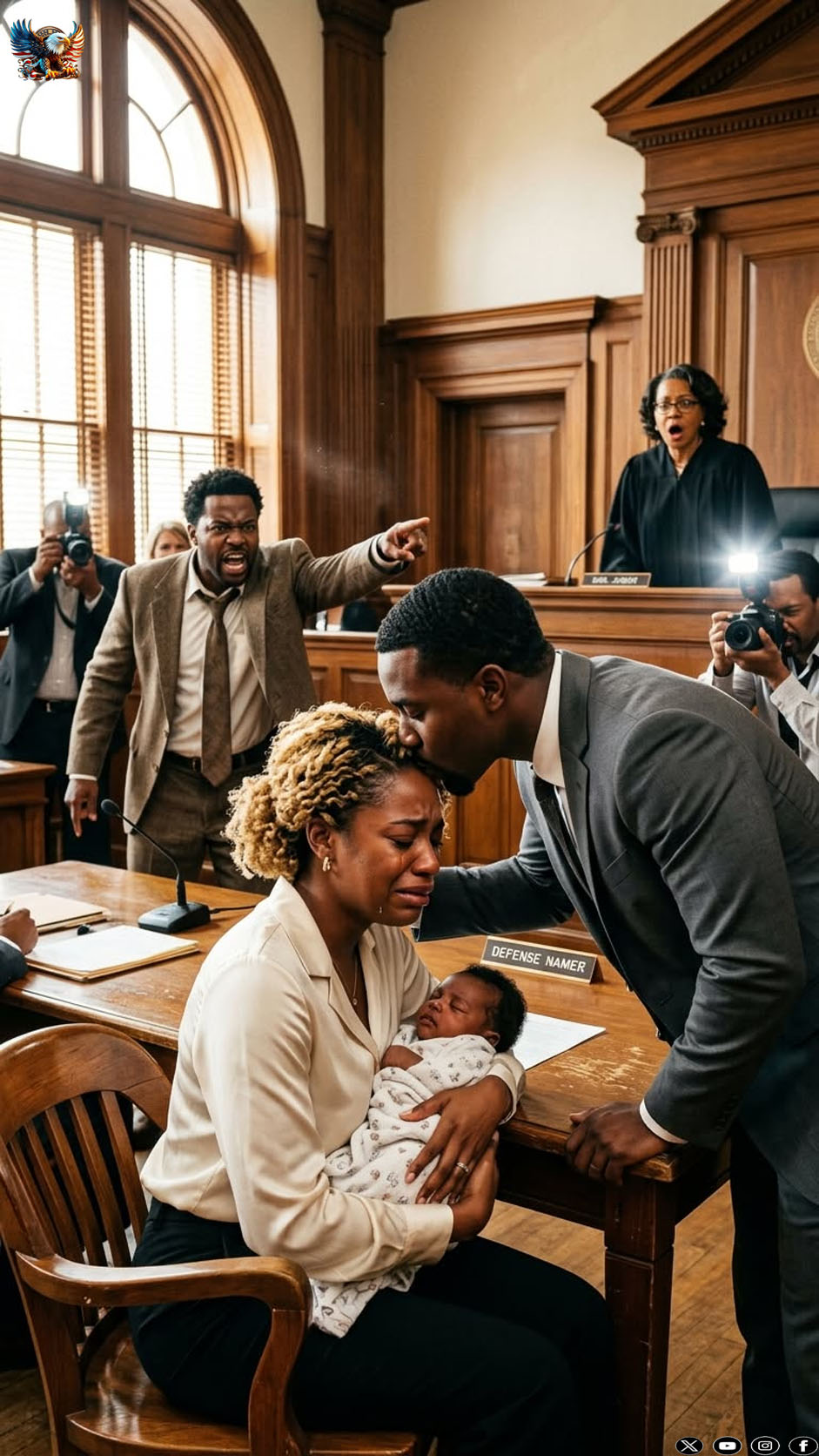 My ex-husband dragged me into court mere months after I gave birth, using his massive wealth to try and steal my baby just to hurt me. “She’s broke, lives in a tiny apartment, and works night shifts. She’s unfit,” his lawyer sneered. The judge looked at me with pity, about to slam the gavel. Just then, the heavy oak doors swung open. The CEO of the top law firm in the country walked in, flanked by a team of elite attorneys. He ignored my ex, walked straight to the judge, and presented a single, notarized file. The moment the judge read it aloud…