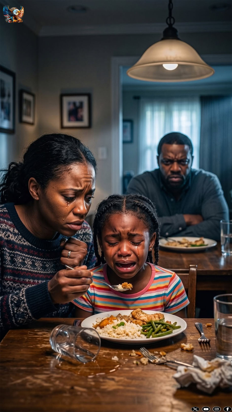 Every night my 5yo stepdaughter pushed her plate away: “Sorry Mom, I’m not hungry.” My husband shrugged. But when he left for a trip, she whispered the chilling reason she never eats. My breath hitched, my hands shook violently, and I immediately locked all the doors, realizing we had to run…