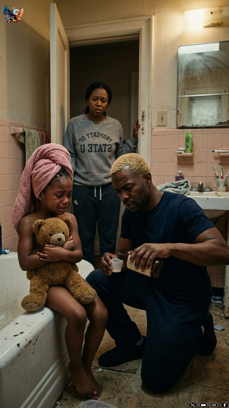 My 5-year-old daughter spent over an hour in the bathroom with my husband. I asked her, “What are you doing in there?” She looked down with tears in her eyes, but didn’t answer. The next day, I secretly checked for myself—and what I saw made my blood run cold and left me dialing the police immediately. I used to tell myself I was overreacting—imagining monsters in the shadows of my own home.