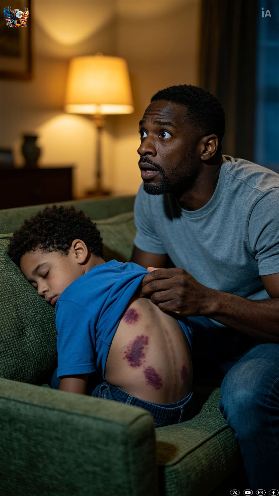 My son came home from his mother’s house and couldn’t sit down. My ex-wife texted: “He just fell on his bike.” But when I checked him, my hands started shaking and the room went cold. It wasn’t an accident. I didn’t call a lawyer… I called 911 immediately…