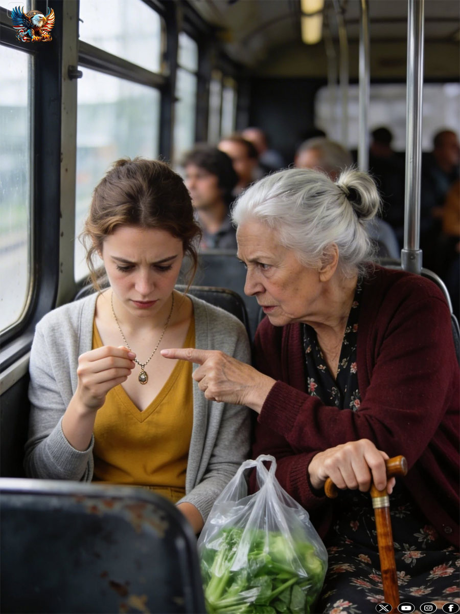 I Gave My Seat to an Old Woman on the Bus. She Whispered, “If Your Husband Buys You a Necklace, Put It in Water First.” That Night, I Learned His Gift Wasn’t Love… It Was a Death Sentence.