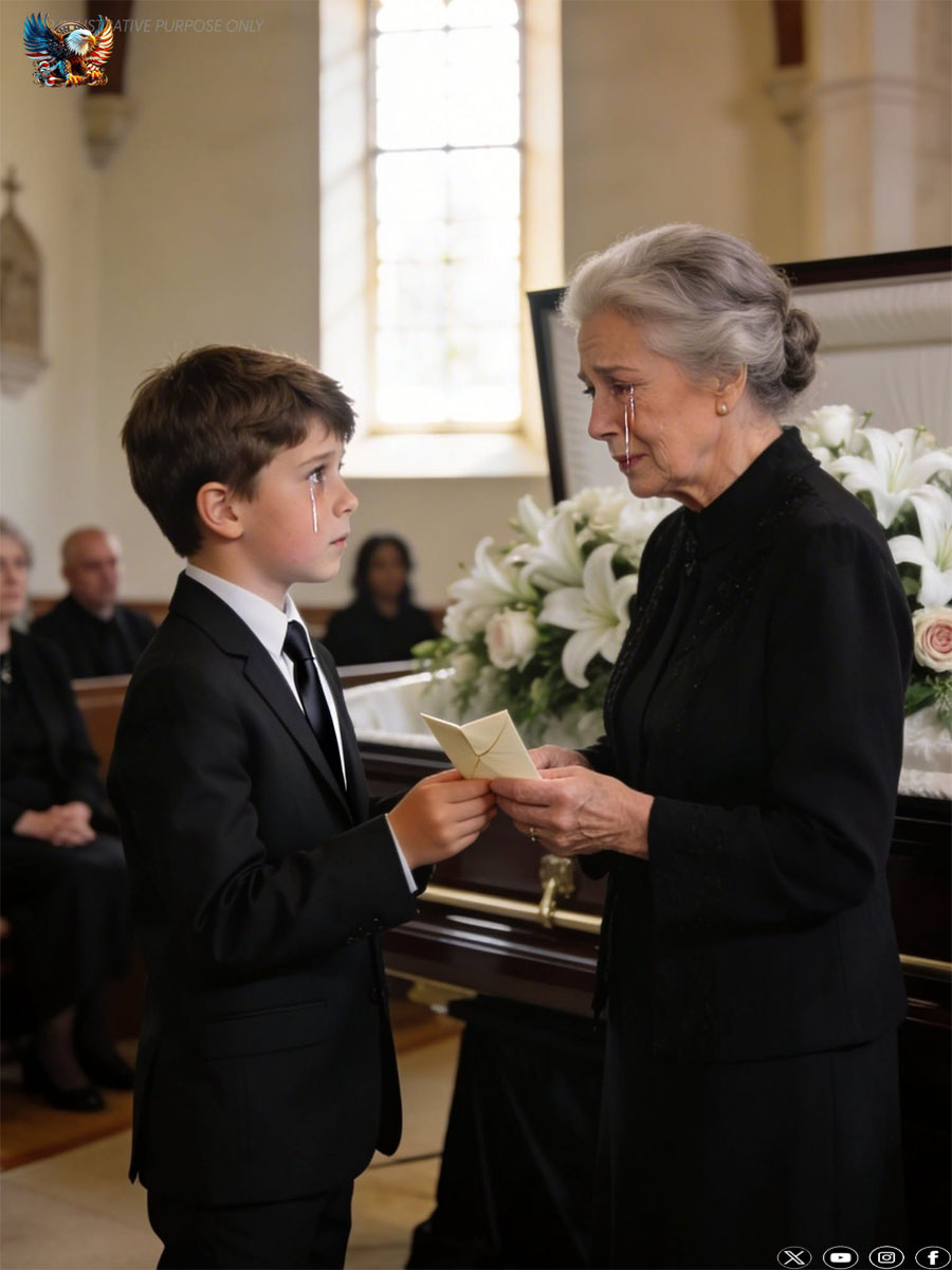 At my husband’s funeral, my grandson slipped me a note without anyone noticing—and by the next morning, everything had changed.