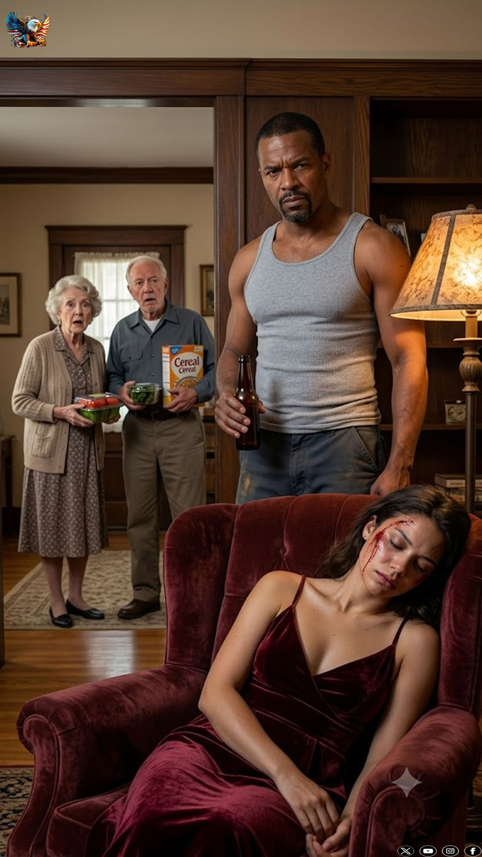 After my husband hi:t me, my parents noticed the b:ruise, said nothing, and walked out without a word. He leaned back with a beer, smiling. “What a well-mannered family.” But half an hour later, the door opened again. This time, I stood. And he sank to his knee.