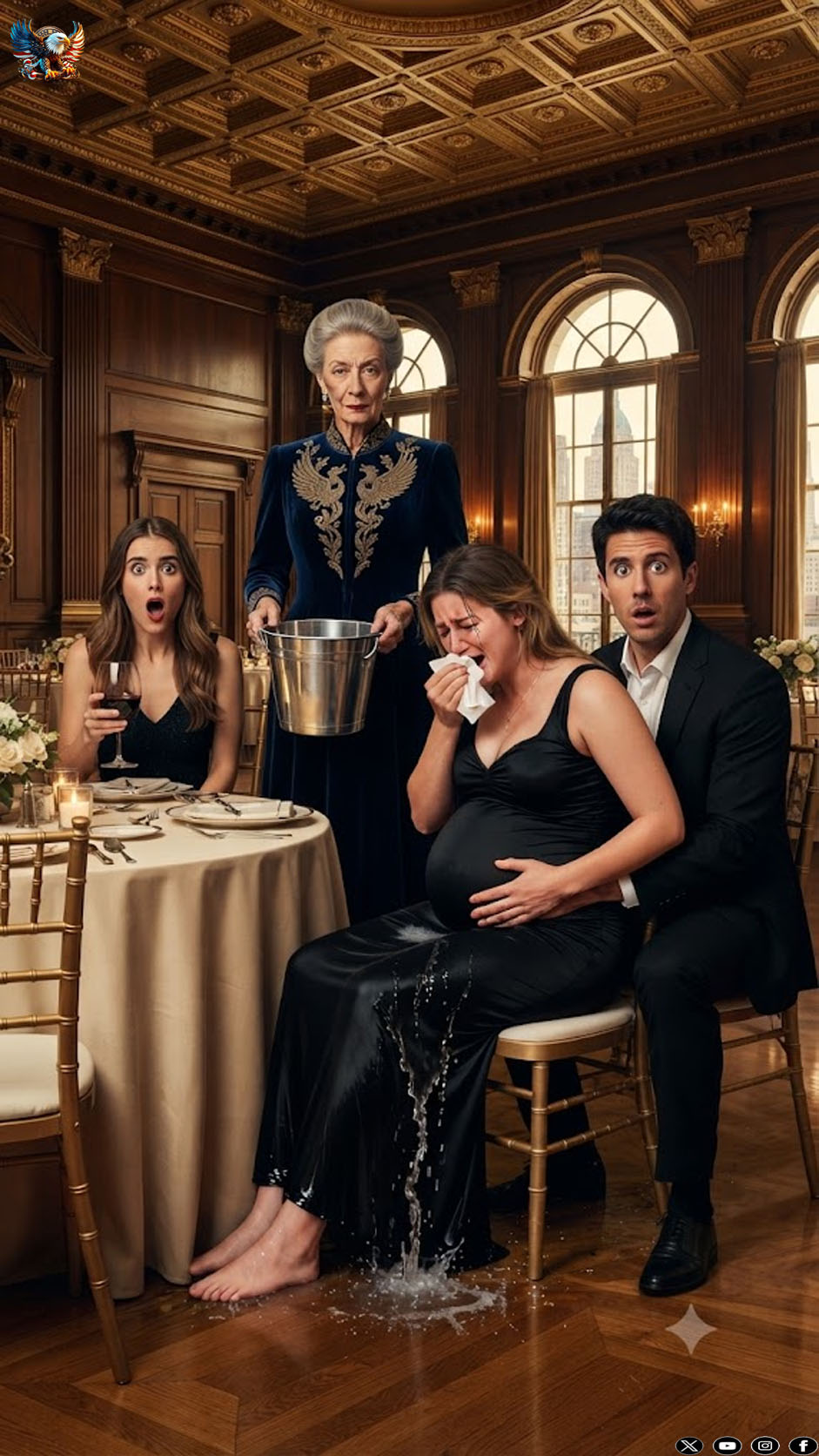 I never told my ex-husband or his wealthy family that I was the secret owner of his employer’s multi-billion dollar company. They thought I was a “broke, pregnant, penniless charity case.” At a family dinner, my ex-mother-in-law “accidentally” poured a bucket of ice water over my head to humiliate me, laughing: “At least you finally took a bath.” I just sat there, soaked. Then, I pulled out my phone and sent a single message: “Initiate Protocol 7.” Ten minutes later, they were on their knees begging me.
