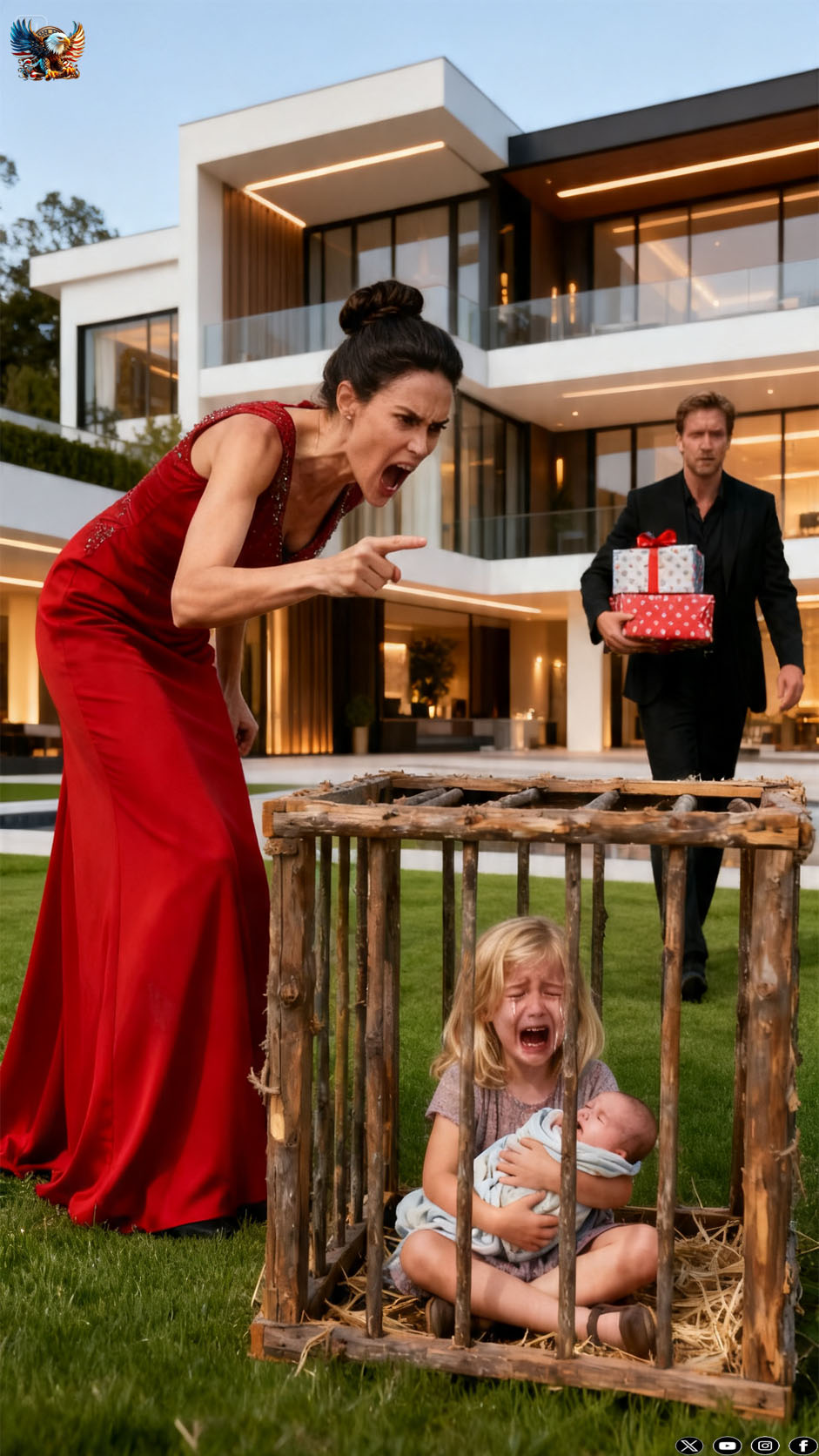 A little girl was forced to sleep in a doghouse with her 10-month-old brother… until her billionaire father returned home and made a move that changed their lives…