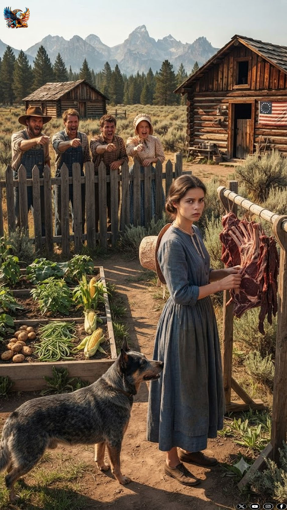 The settlers laughed at the widow for drying food all summer — until the valley was cut off… They laughed at her the first time they saw apples glistening on her roof like pieces of gold. The men stood outside the general store in Ashaow Valley, squinting up at the ridge where a lonely cabin clung to the hillside. The summer sun was hot and steady, warming the pines and drying the dust on the street.
