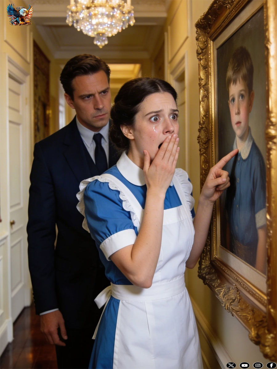 “‘Sir… I Know That Boy!’ — A Poor Maid Recognizes a Portrait in a Billionaire’s Mansion… and Uncovers a 30-Year Secret That Changes Everything”