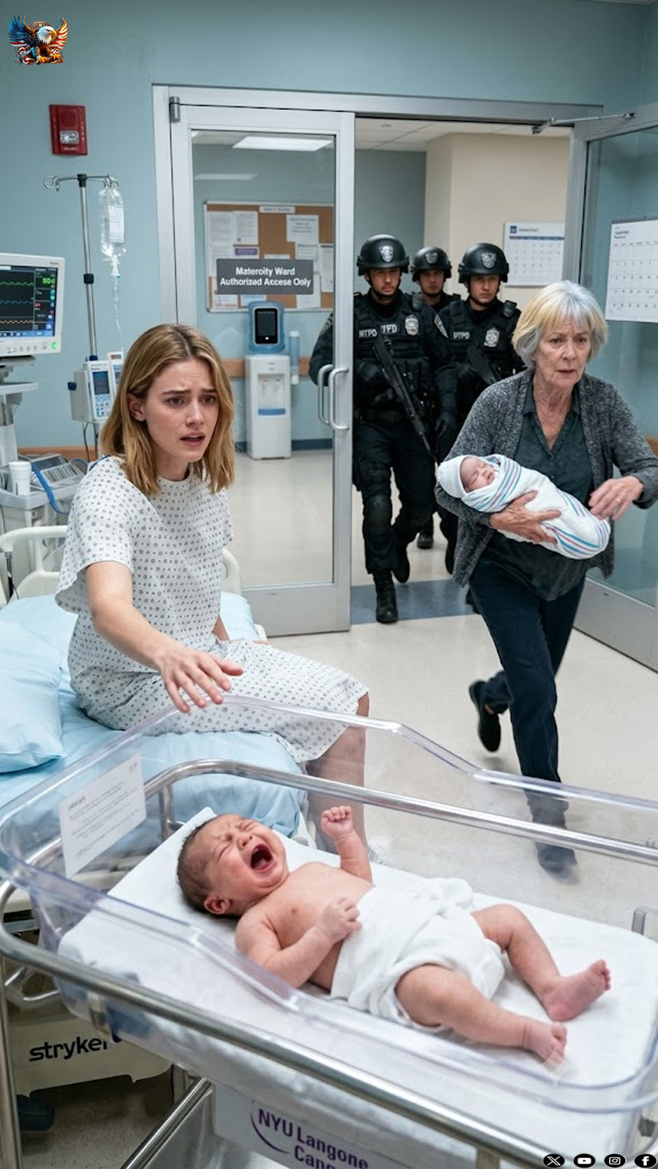 I never told my mother-in-law I was a judge. To her, I was just a jobless gold digger. Hours after my C-section, she burst into my room with adoption papers, mocking me: “You don’t deserve a VIP room. Give one of the twins to my sterile daughter—you can’t handle two.” I hugged my babies and hit the panic button. When the police arrived, she screamed that I was insane. They prepared to restrain me… until the chief recognized me…
