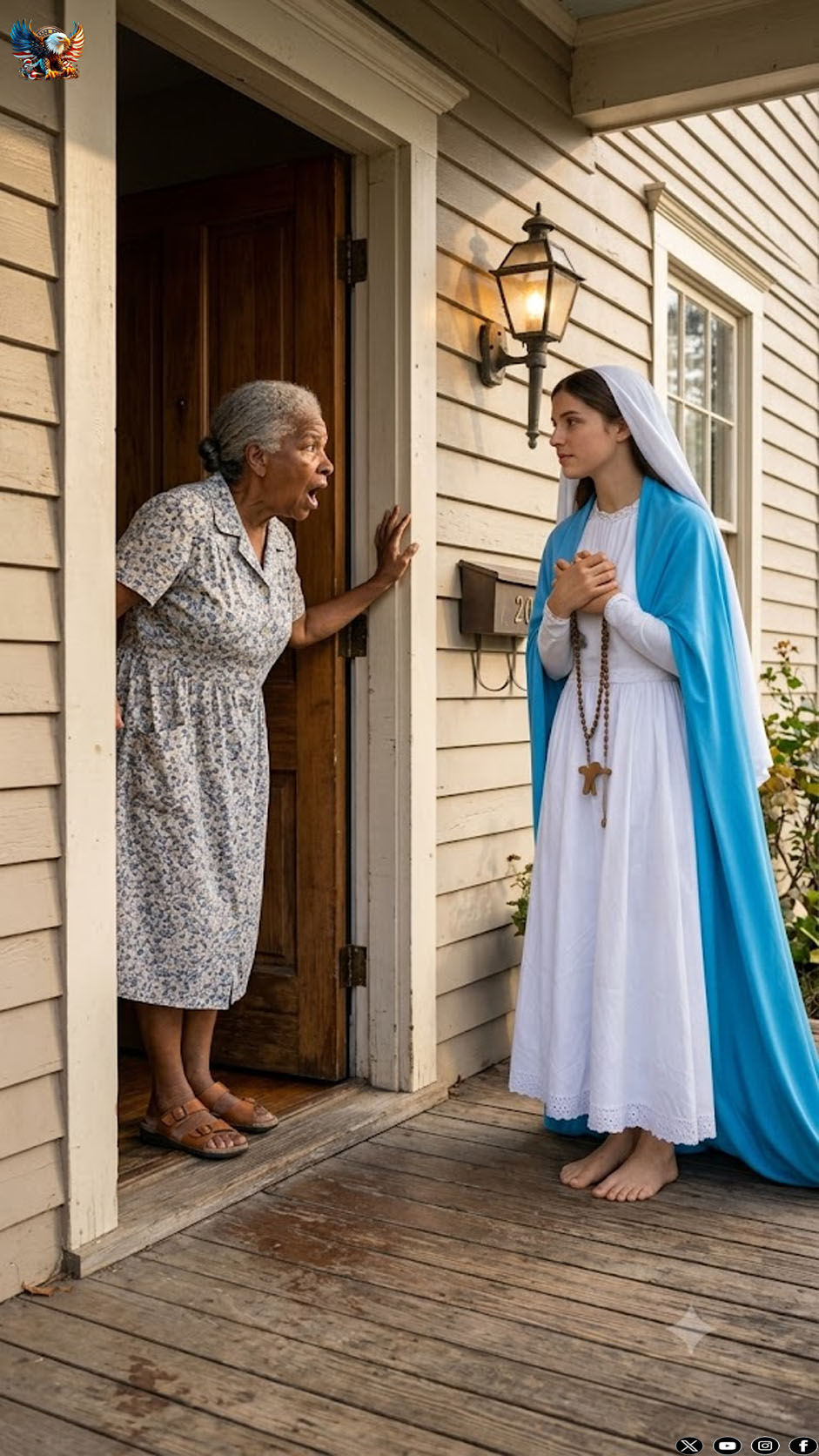 A HOMELESS WOMAN KNOCKED ON HER DOOR… AND IT WAS THE VIRGIN MARY WHO NEEDED SHELTER