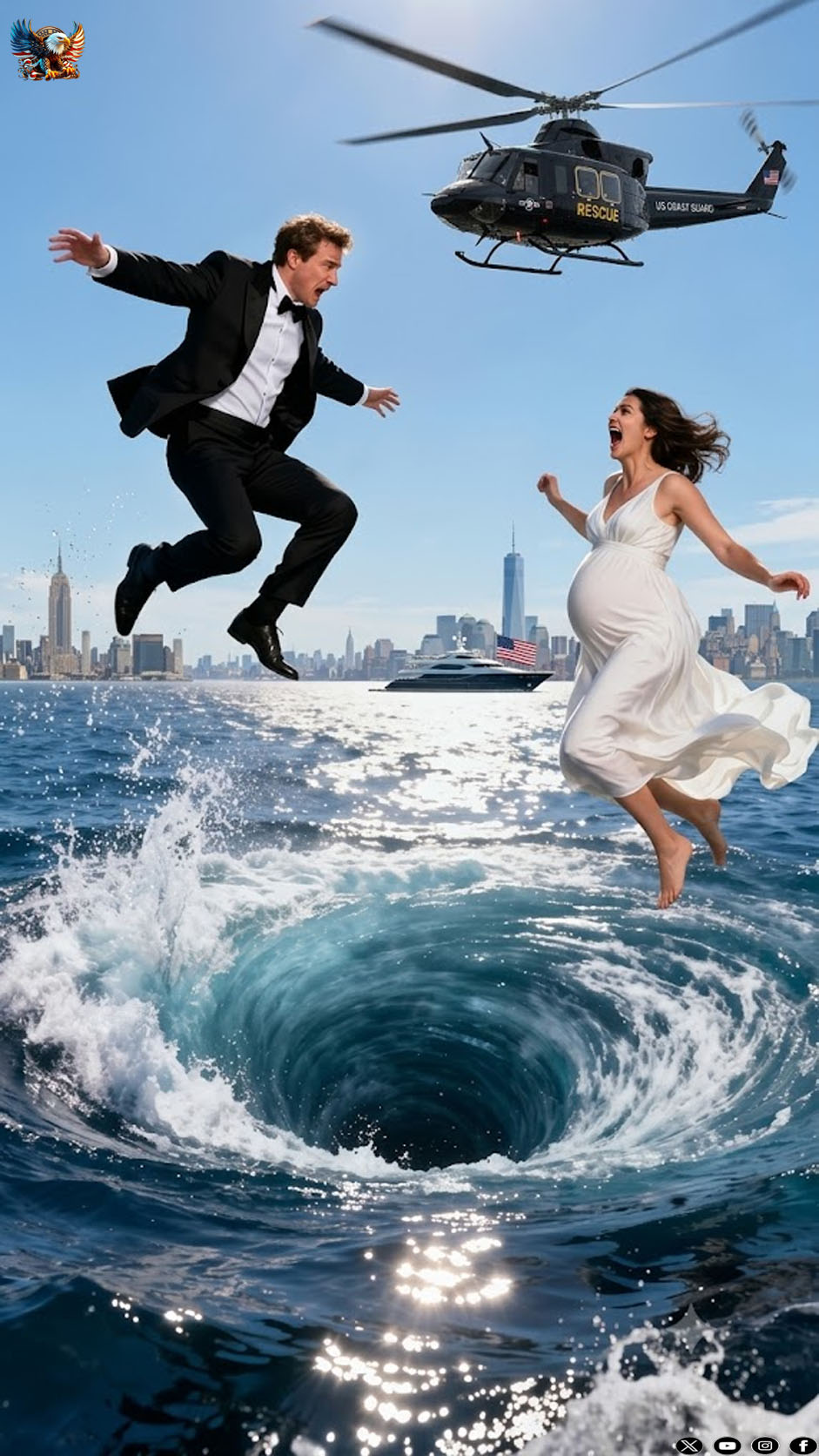 The husband pushes his pregnant, billionaire wife from a helicopter to claim her inheritance, but unexpectedly… she was already prepared.