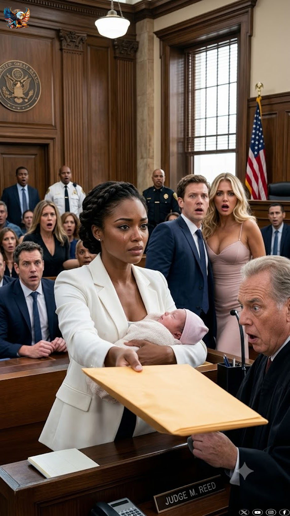 At our divorce trial, my husband sat beside his young mistress and smirked. “I’ll take the house, the cars, the accounts… everything except the baby.” Laughter flickered across his face as I quietly smiled. Without answering, I handed the judge a sealed folder. The moment he opened it, his expression hardened. My husband went pale, his mistress dropped his hand—and then the judge asked the question that would destroy them both…