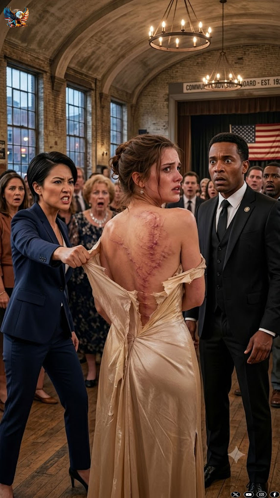 At our family reunion, my sister ripped my dress apart, exposing the brutal scars across my back. “Look at her—she’s disgusting,” she laughed. But her husband, a decorated Navy admiral, suddenly stood at attention. His face drained of color as he recognized the scars from a classified rescue mission—and the woman who had commanded it. “Ma’am… is that really you?” he whispered. I turned to my sister and smiled. “Now salute your superior.”