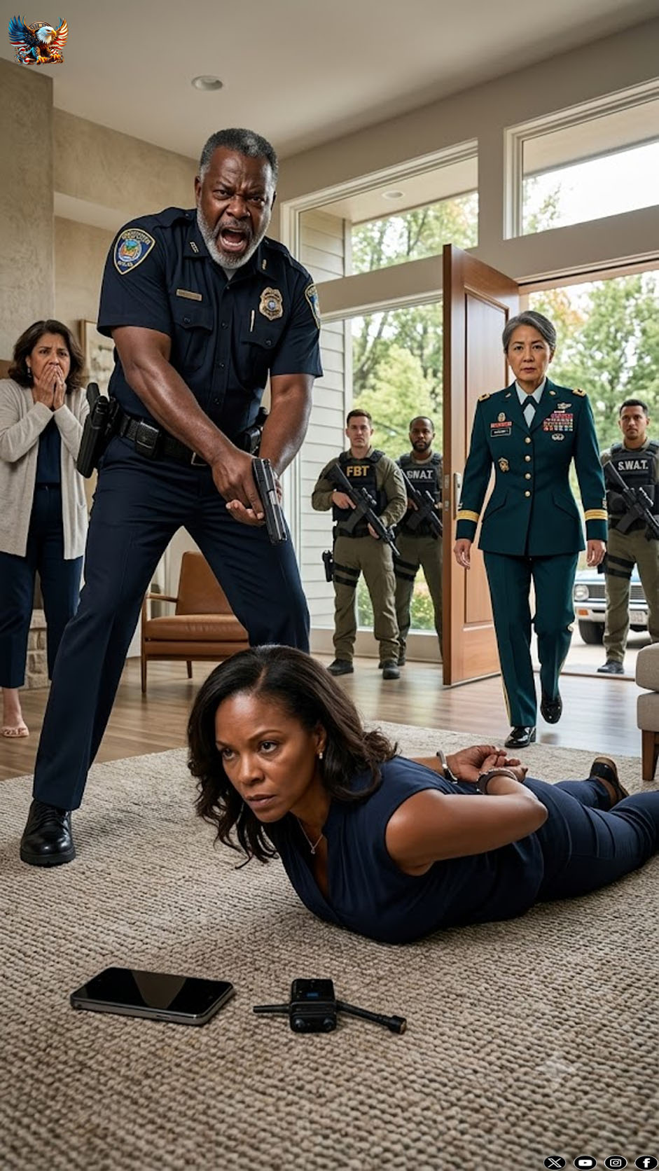My stepfather, a jealous police officer, handcuffed me while I was on a secure phone call with the Pentagon. He pulled out his gun, shoved me to the ground, and yelled, “Who do you think you are?” Five minutes later, five black SUVs stormed in. Because—I am a general.