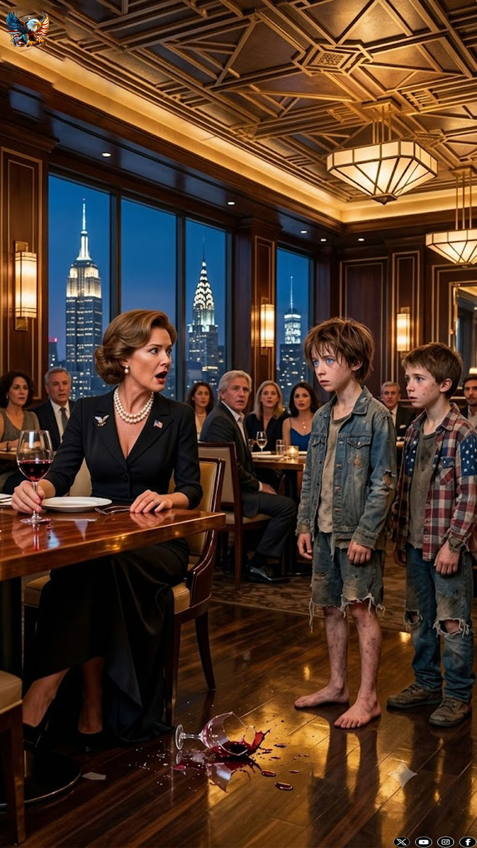Two homeless boys came to the millionaire’s table: “Ma’am, can we have some of your leftovers?” The millionaire looked up and was shocked to see the two boys.