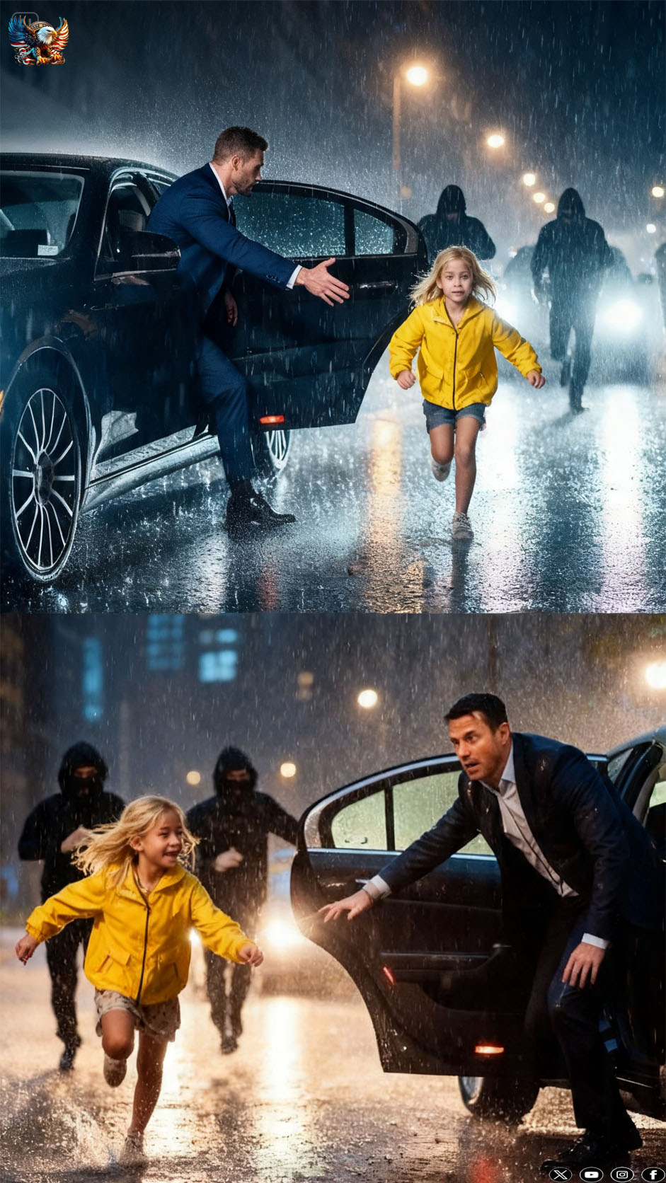 Billionaire Sees Black Girl Running from Kidnappers at Night, What He Does Next Sh0cks Everyone