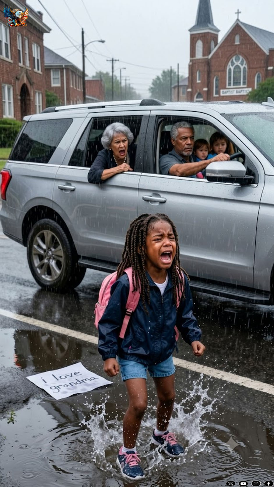 At school pickup, my parents drove away with my brother’s kids right in front of my daughter. When she ran toward the car expecting her usual ride home, my mother rolled down the window and said, “Walk home in the rain like a stray.”