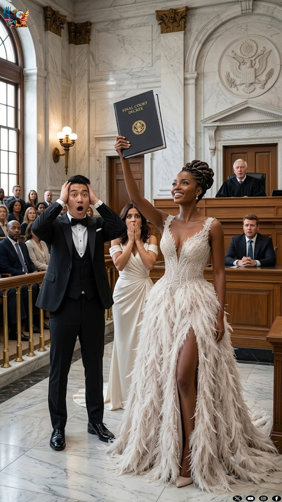 The seal on the divorce papers made the judge pale in court.