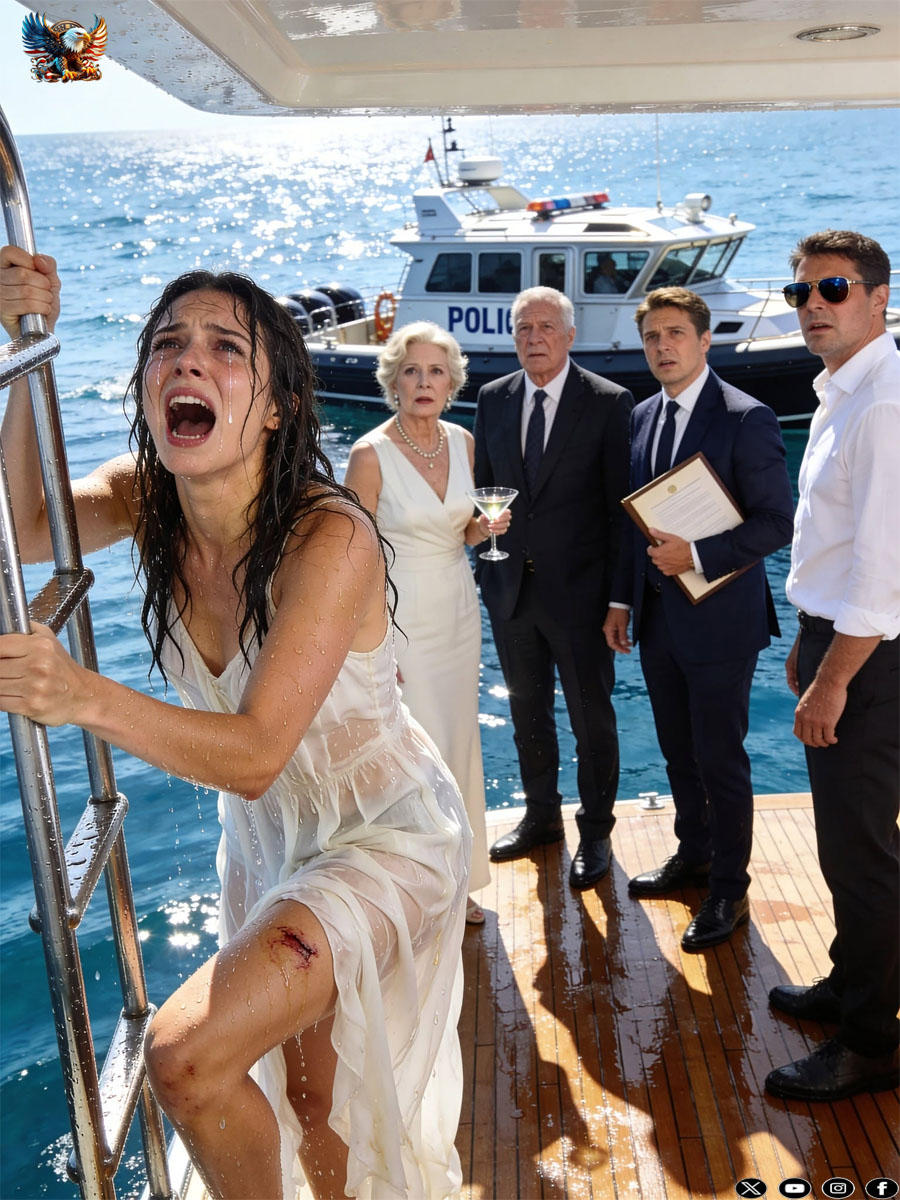 I never told my boyfriend’s arrogant parents that I was the one who owned the bank holding all their debt. To them, I was just “some barista with no future.” At their luxury yacht party, his mother sneered and shoved a drink into my hands, spilling it down my dress. “Staff should stay below deck,” she said coldly. His father laughed. “Careful—don’t ruin the furniture.”
