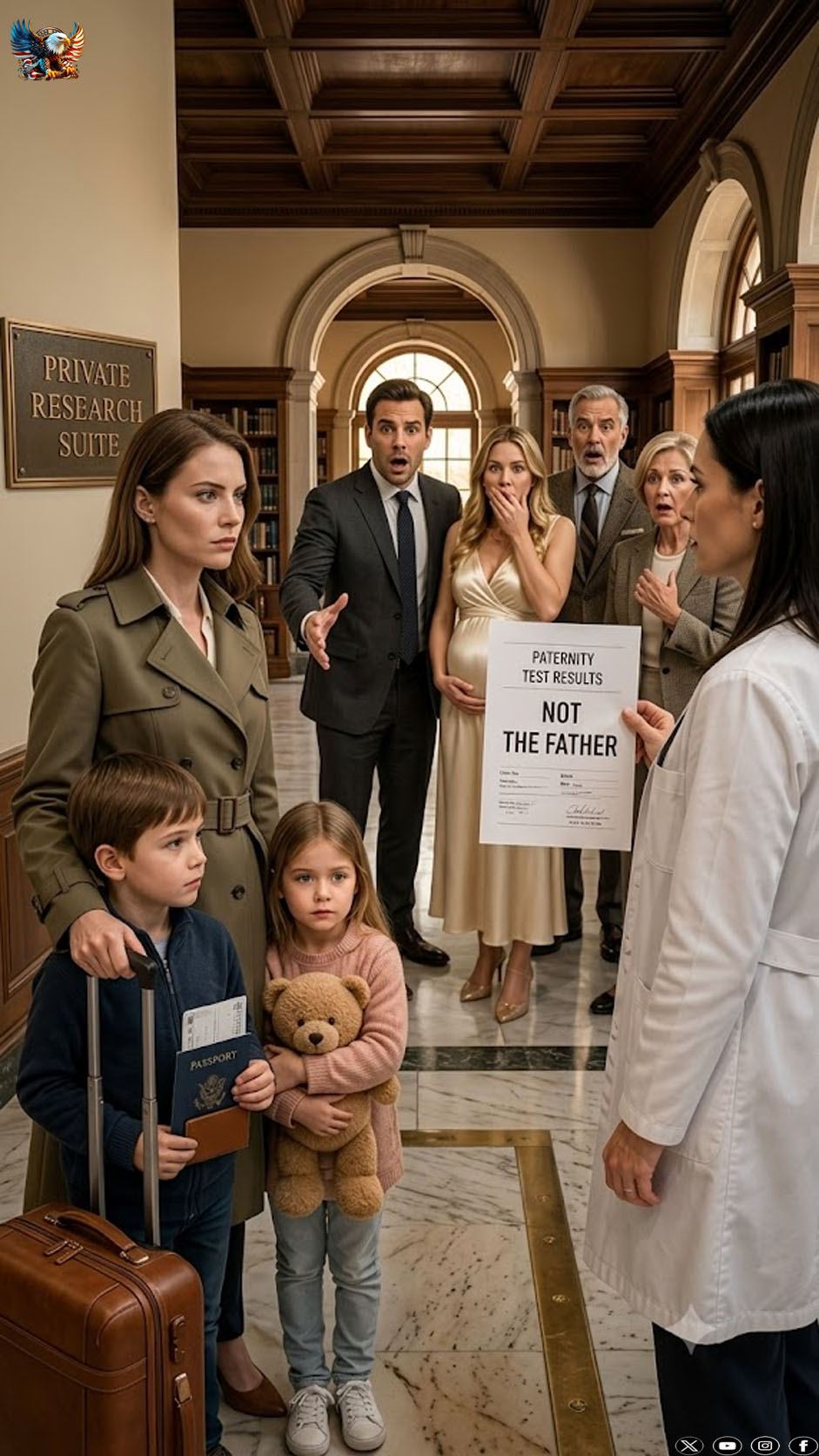 Five minutes after signing the divorce papers, my ex hurried off to celebrate his mistress’s baby at an elite clinic… while I was taking our children out of the country, just before one sentence from the doctor destroyed everything his family thought they had.