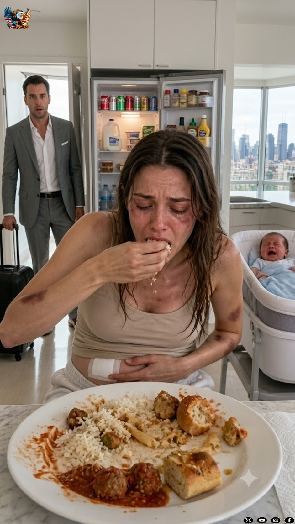 I came home unannounced on New Year’s Eve and found my wife recovering from surgery, starving, while our baby shivered from the cold—then I checked the security cameras and uncovered a betrayal that ended in a police report
