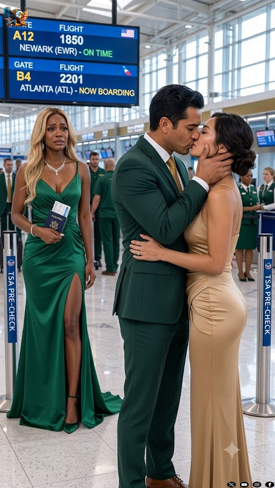 I went to the airport only to say goodbye to a friend. I never expected to see my husband there, embracing the woman he insisted was “only a coworker.” As I stepped closer, my heart pounding, I heard him murmur, “Everything is ready. That idiot is about to lose everything.” She laughed and answered, “And she won’t even know it’s coming.” I didn’t cry or confront them. I smiled. Because I had already prepared my own trap.