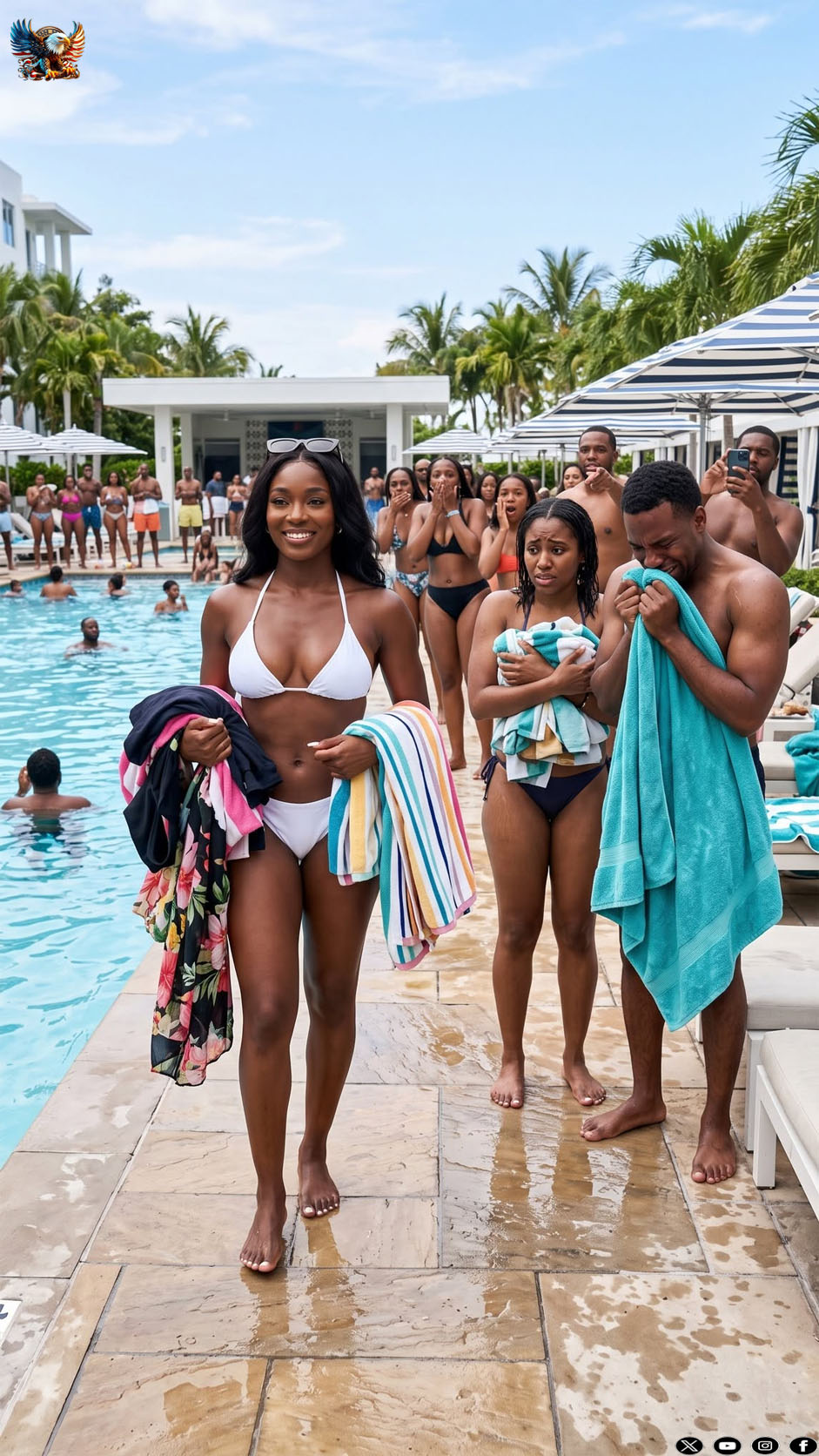 During our family’s Easter brunch at a luxury hotel, my sister shoved my 5-year-old daughter into the swimming pool. When I tried to save her, my own father grabbed my arm and coldly said, “Leave her. She has to learn.” While dozens of guests watched in horror, I pulled my little girl from the water, then looked at the people who called themselves family and quietly promised, “You’ve just lost everything that ever mattered to you.”