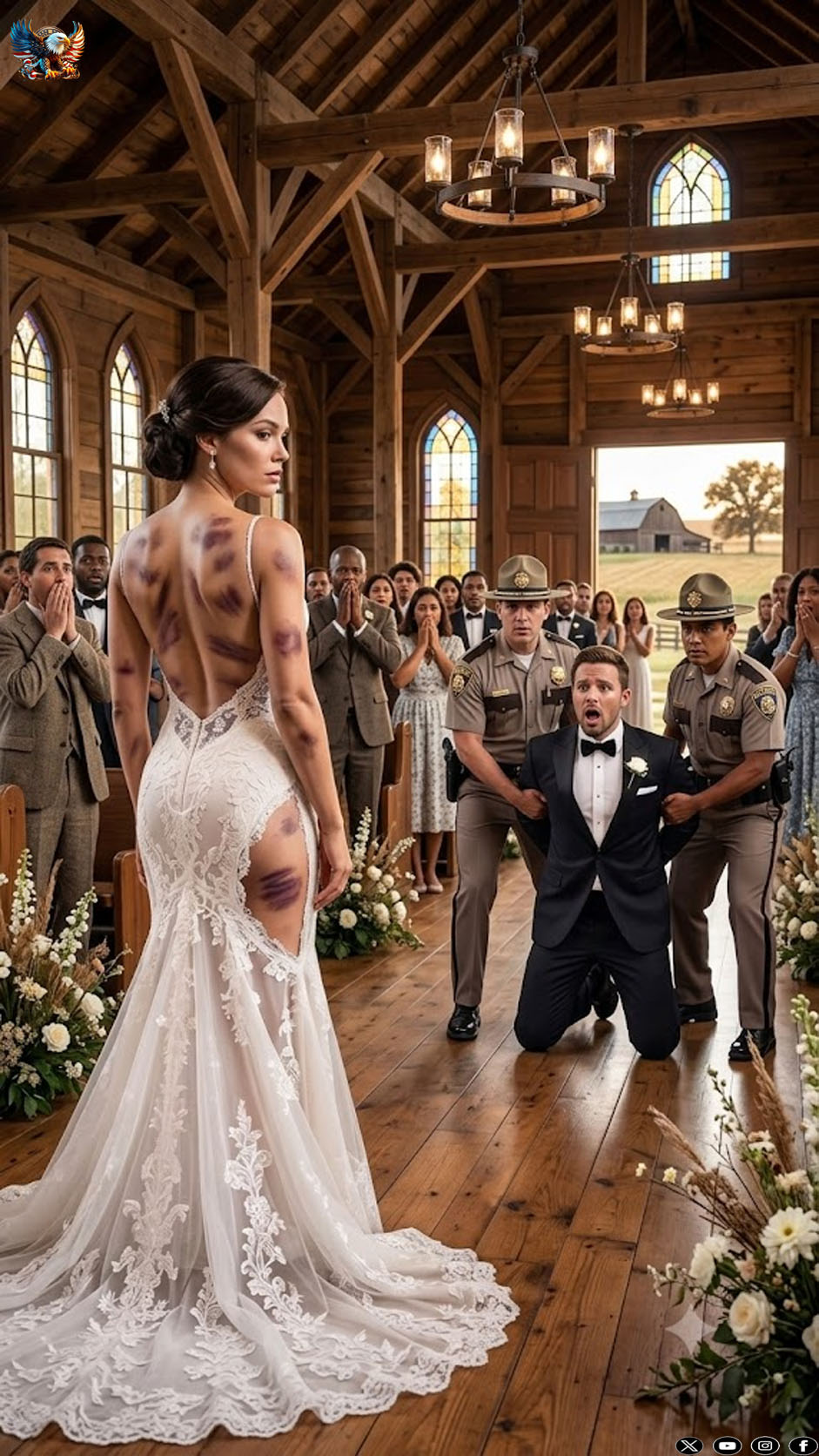 He thought marrying me meant owning me, and that our wedding day was only the final step to make his control official. But he was wrong. Standing before every guest, I smiled through the pain and whispered, “You wanted a wife. Now meet your witness.” Then I stripped off my wedding dress, revealing the bruises he left behind—and the hidden evidence that would destroy him.