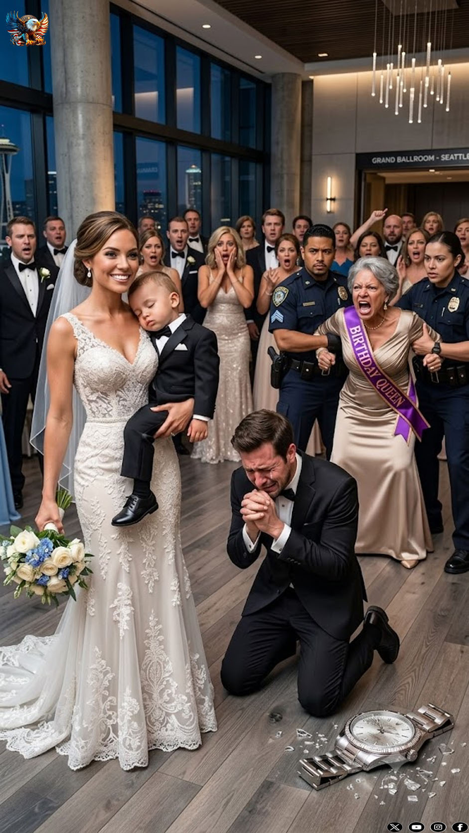I found out my husband drained our two-year-old’s medical fund to buy his mother a diamond Rolex. When I confronted him, he defended her: “She sacrificed everything for me, you can just work extra shifts.” So, I did. I worked overtime with my divorce lawyer to legally transfer all our joint debt into his name. The moment her country club friends gathered to admire her new watch, federal officers walked in… “Time is money,” I whispered to my ex in the courtroom. “And your time is up.” That night, a rock shattered my living room window…