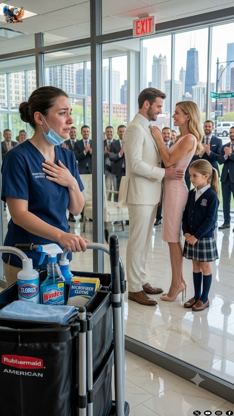 For 7 years, my husband banned me from our daughter’s school, saying, “Women like you don’t belong there.” So I disguised myself as a janitor and walked in unnoticed. Seconds later, another woman smiled and said, “I’m her mother.” I pressed Record… because what I uncovered was far more terrifying than an affair.