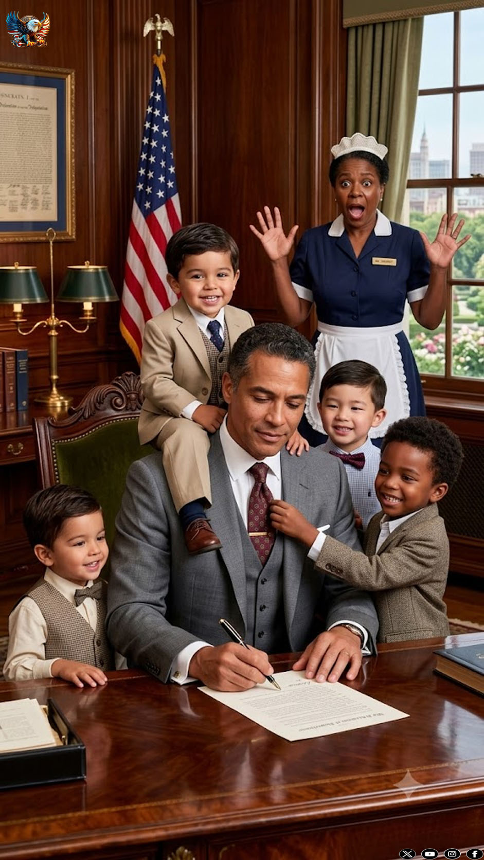 THE CLEANING WOMAN’S TRIPLETS WOULDN’T GO NEAR ANYONE… UNTIL THEY CLUNG TO A BROKEN BUSINESSMAN