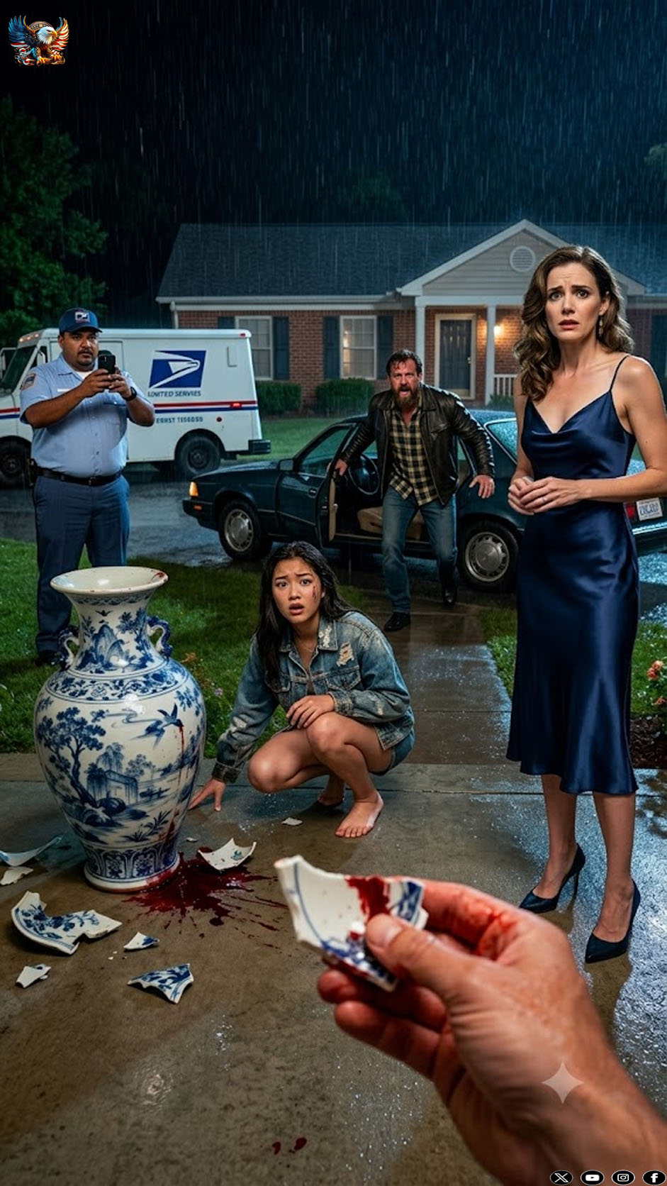 My stepmother left me out in the freezing rain, and then my father’s car arrived.