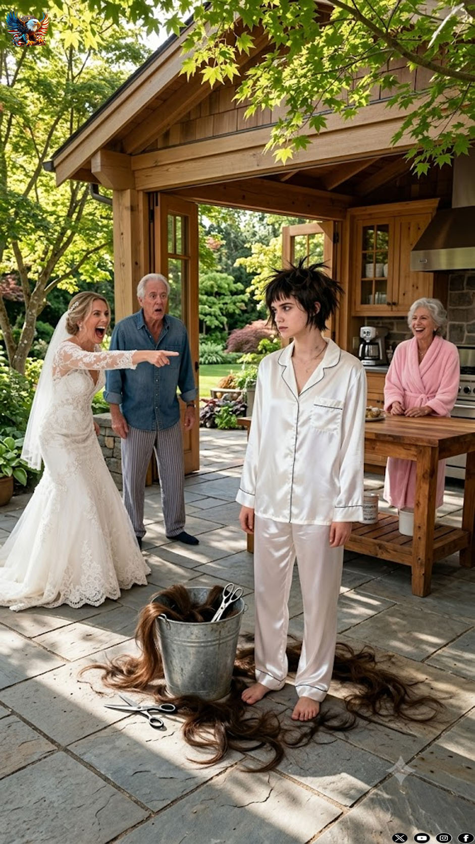 A day before my sister’s wedding, I woke up, touched my head, and felt gaps… My own parents cut my hair while I slept so she would “feel special,” but nobody was ready for what I did at the ceremony.
