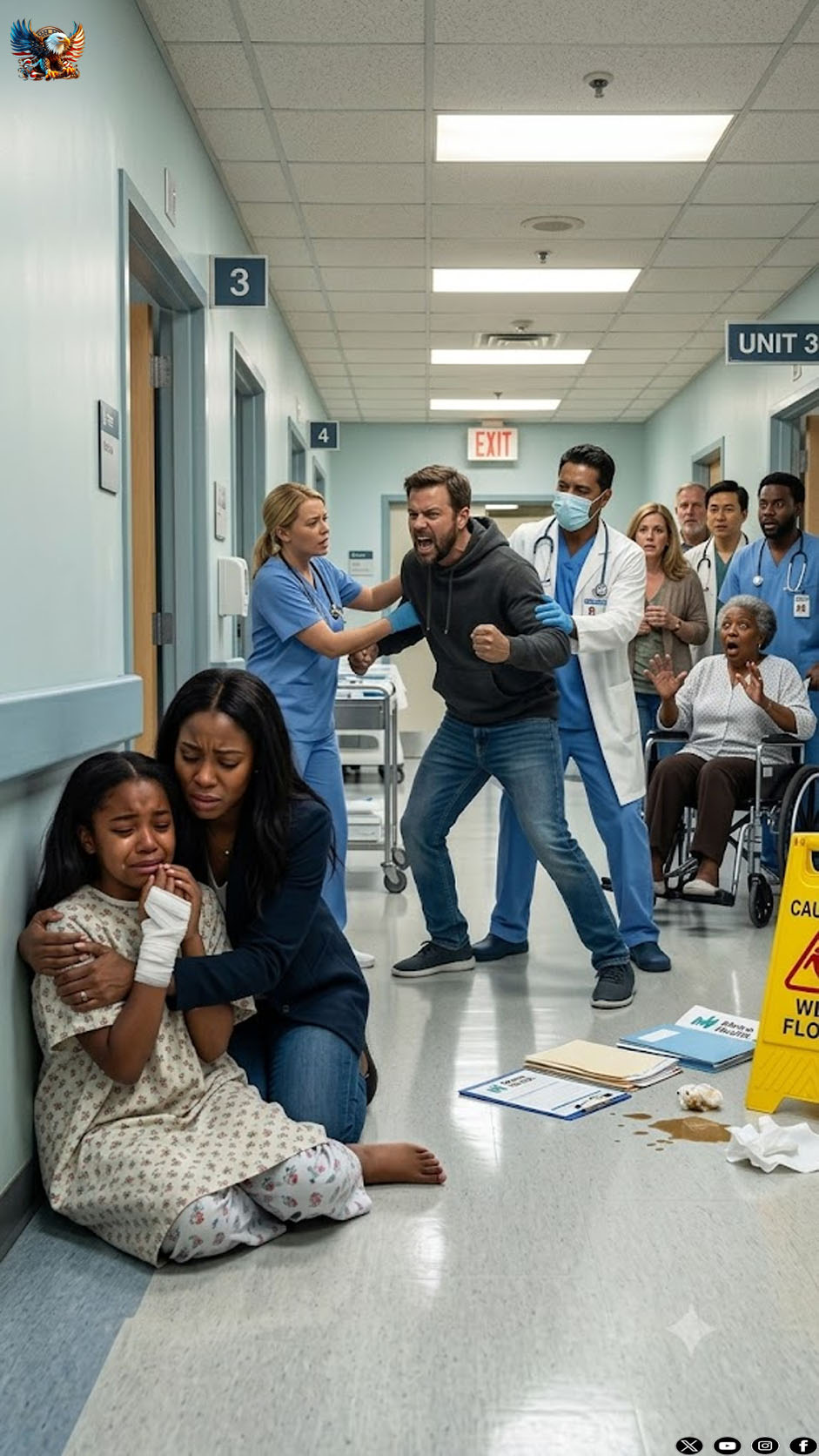 I came home and found my two-year-old daughter struggling to breathe. My husband said calmly, “She just fell. Leave her alone.” I rushed her to the hospital. The moment the nurse saw my husband arrive, she started trembling. Then she whispered, “Why… why is he here?” I froze where I stood.