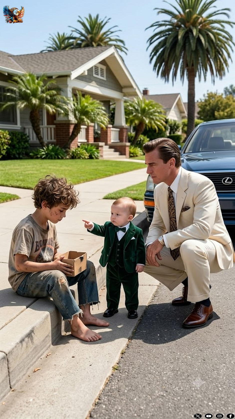 “He’s My Big Brother, Dad!” — The Billionaire’s Son Pointed to the Homeless Boy on the Street