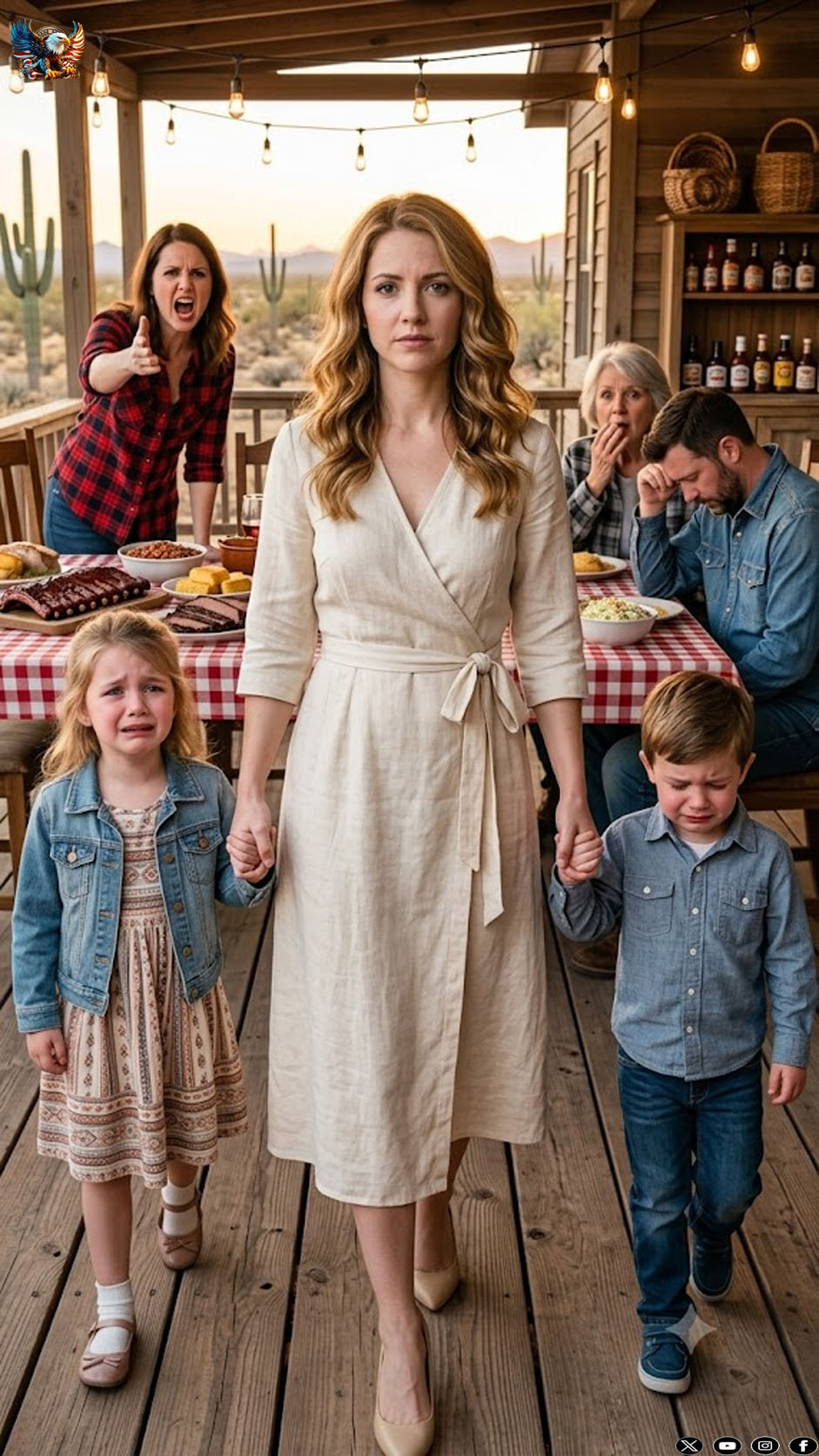 My sister-in-law sl:a:pped me at my own anniversary dinner for serving myself first, but it was the $6,500 sapphire necklace swinging around her neck that truly broke my marriage. My husband just stared at his plate—so I returned the blow once, took my children, and walked out. Eleven days later, my attorney uncovered a secret my husband never expected me to see.
