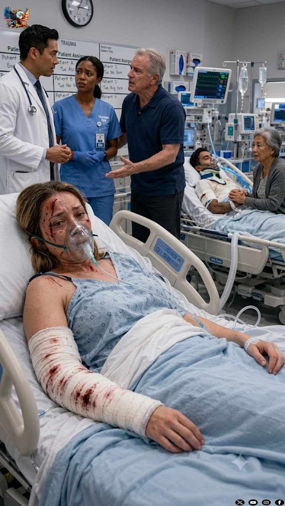 “Let her die. Save her brother with her organs,” my mother hissed to the doctor. My brother had just crashed our car to stop me from exposing his crimes. My parents gleefully signed my death warrant. Trapped in my paralyzed body, I heard every word of their sick cover-up. I furiously blinked to signal the nurse. Before they could pull my plug, a powerful stranger burst into the ICU. He brought a terrifying 28-year-old secret that would destroy my “family” forever.