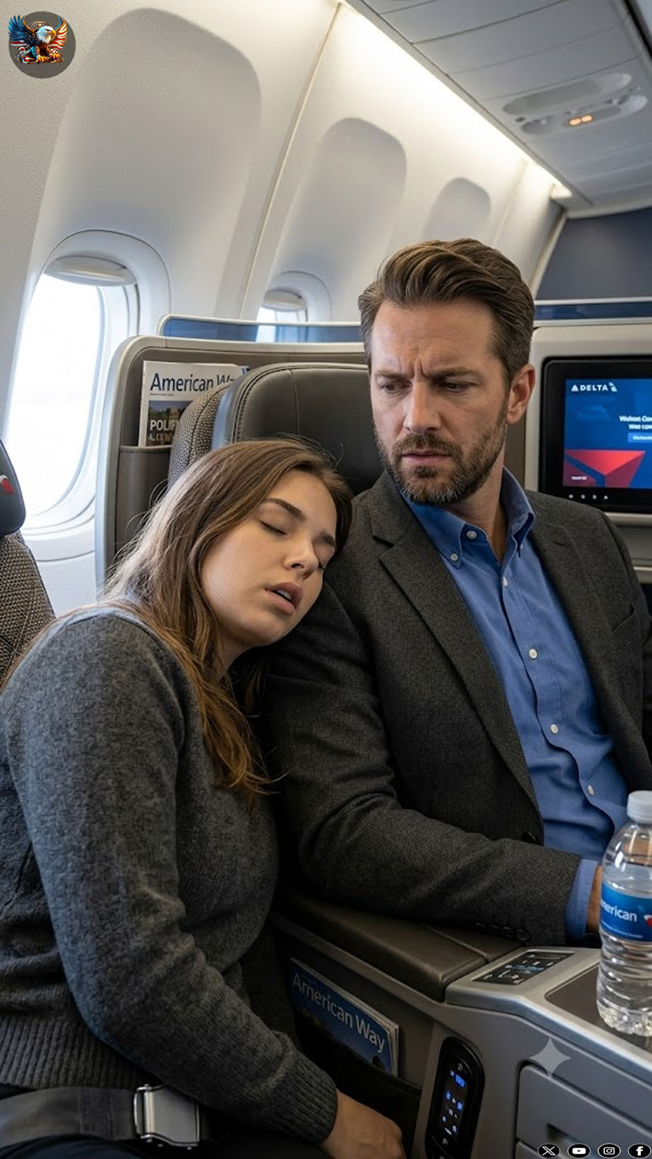 A young woman accidentally fell asleep on a plane and rested her head on the shoulder of the richest and most feared man in the entire city. But what the sheikh did next left all the passengers in shock…