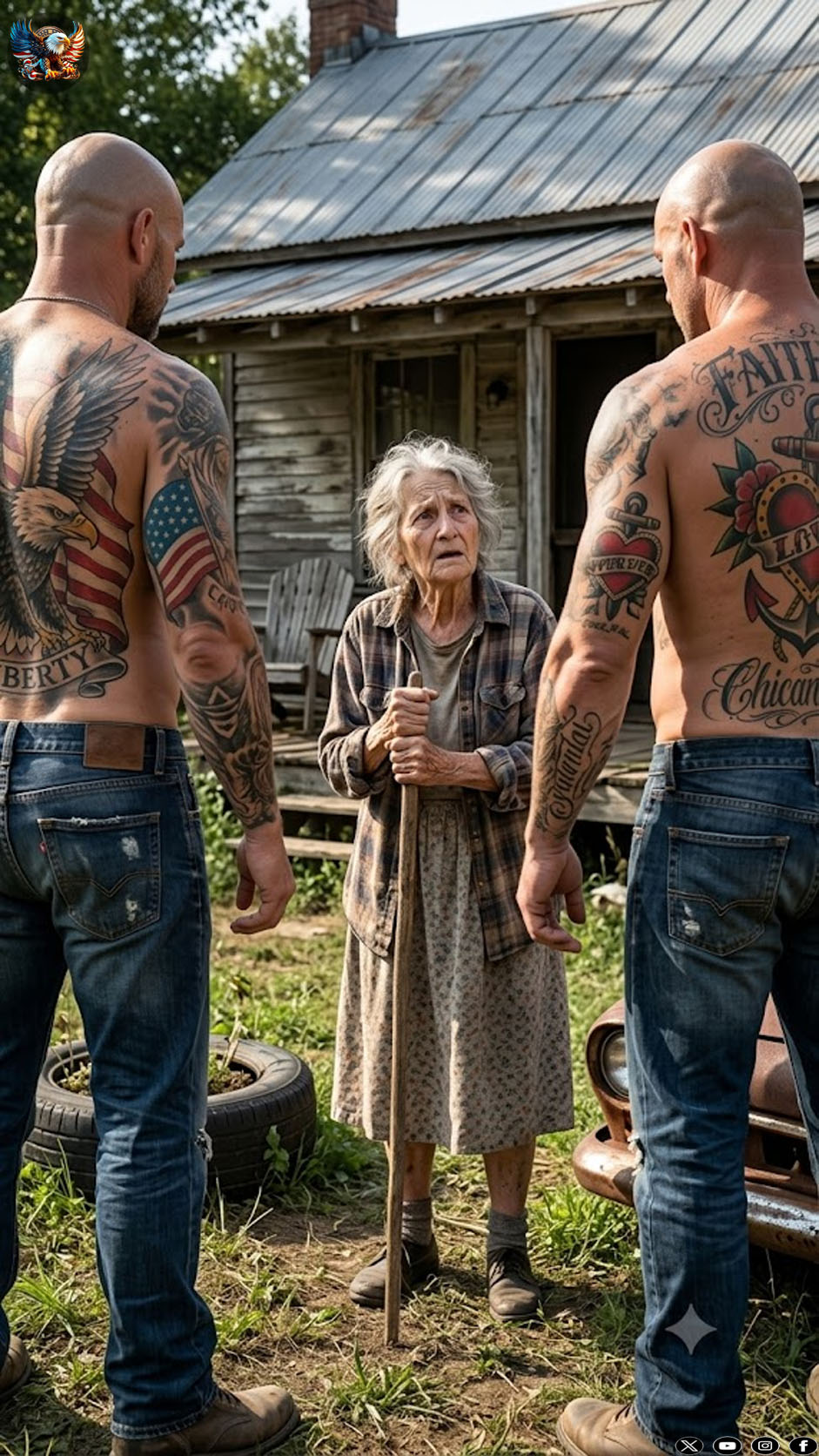 Two escaped criminals attacked a defenseless elderly woman, hoping to rob her and then evade the police. But suddenly, someone emerged from the forest… Seconds later, both criminals fled in panic and terror