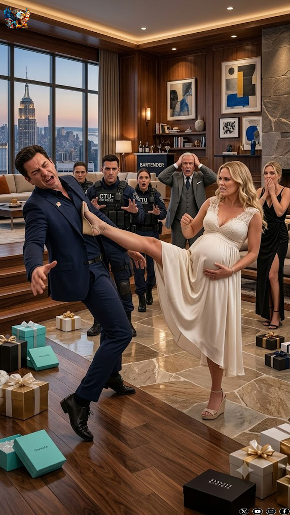 I was eight months pregnant with our miracle baby when my husband brought his 22-year-old mistress to our baby shower. When I demanded they leave, he punched me square in the stomach, sending me crashing into the gift table. “She’s carrying the real heir, you barren trash,” he sneered, as his wealthy parents actually clapped.